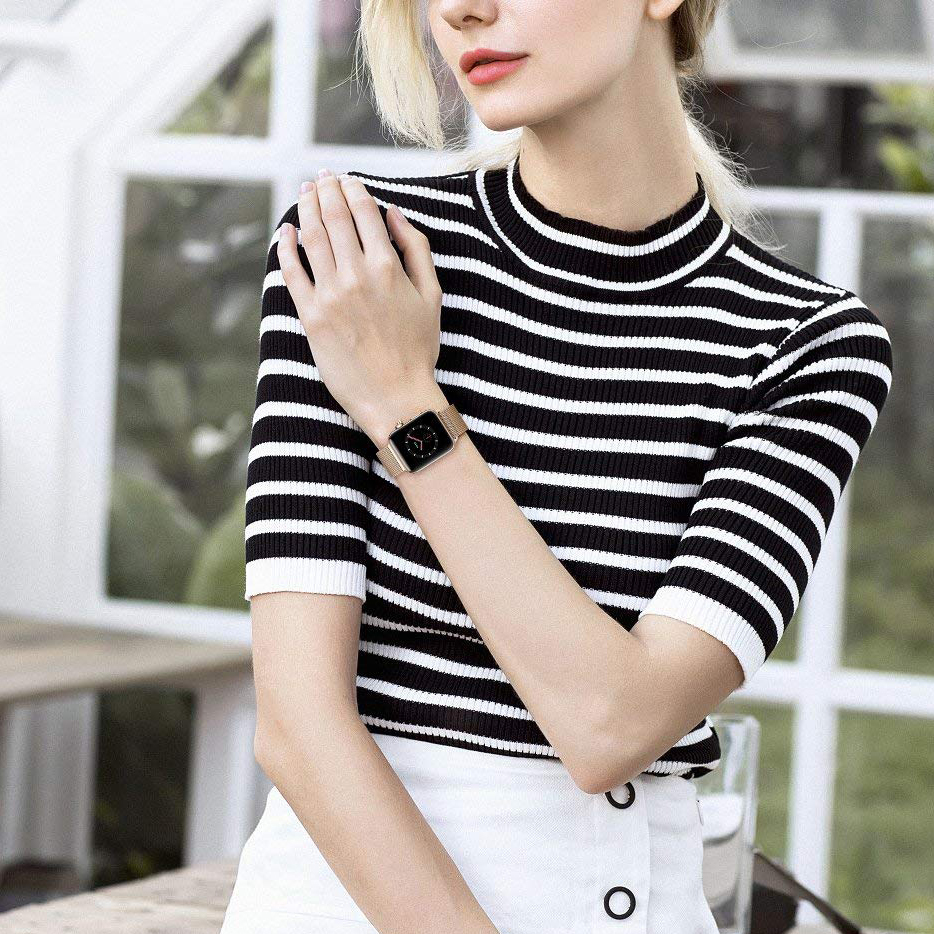 Gold milanese loop apple watch band discount